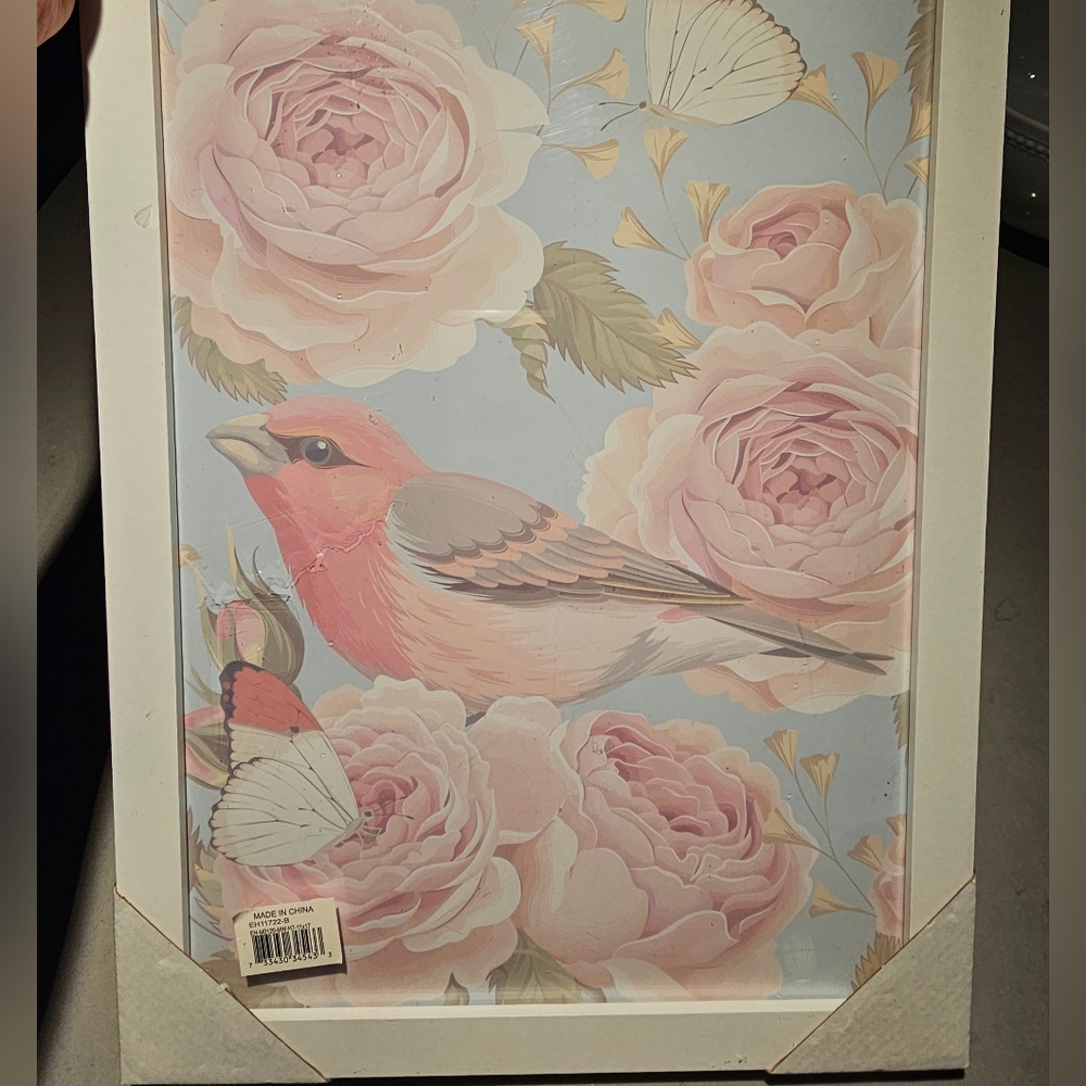 Bird and Peony Wall Art
